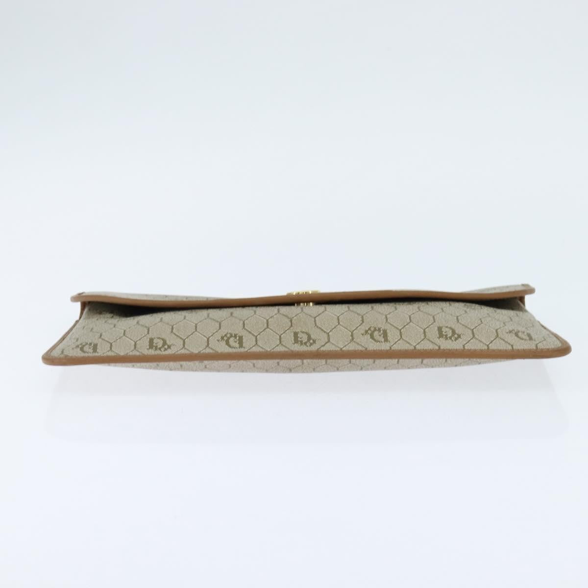 Christian Dior Vintage honeycomb clutch Canvas, BEIGE, CANVAS, Clutche & pouche