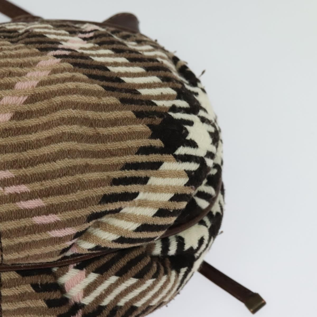 Burberry Blue Label Handbag Wool, BROWN, WOOL, Shoulder bag