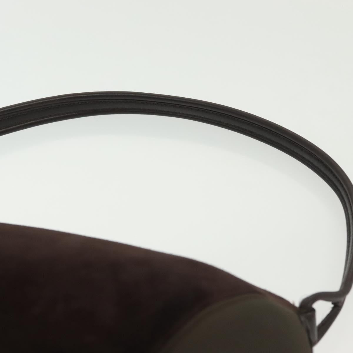 Salvatore Ferragamo Pochette Pony Hair, BROWN, SUEDE, Shoulder bag