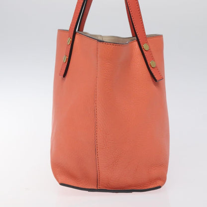 Chloe Dilan Tote Leather, ORANGE, LEATHER, Tote bag