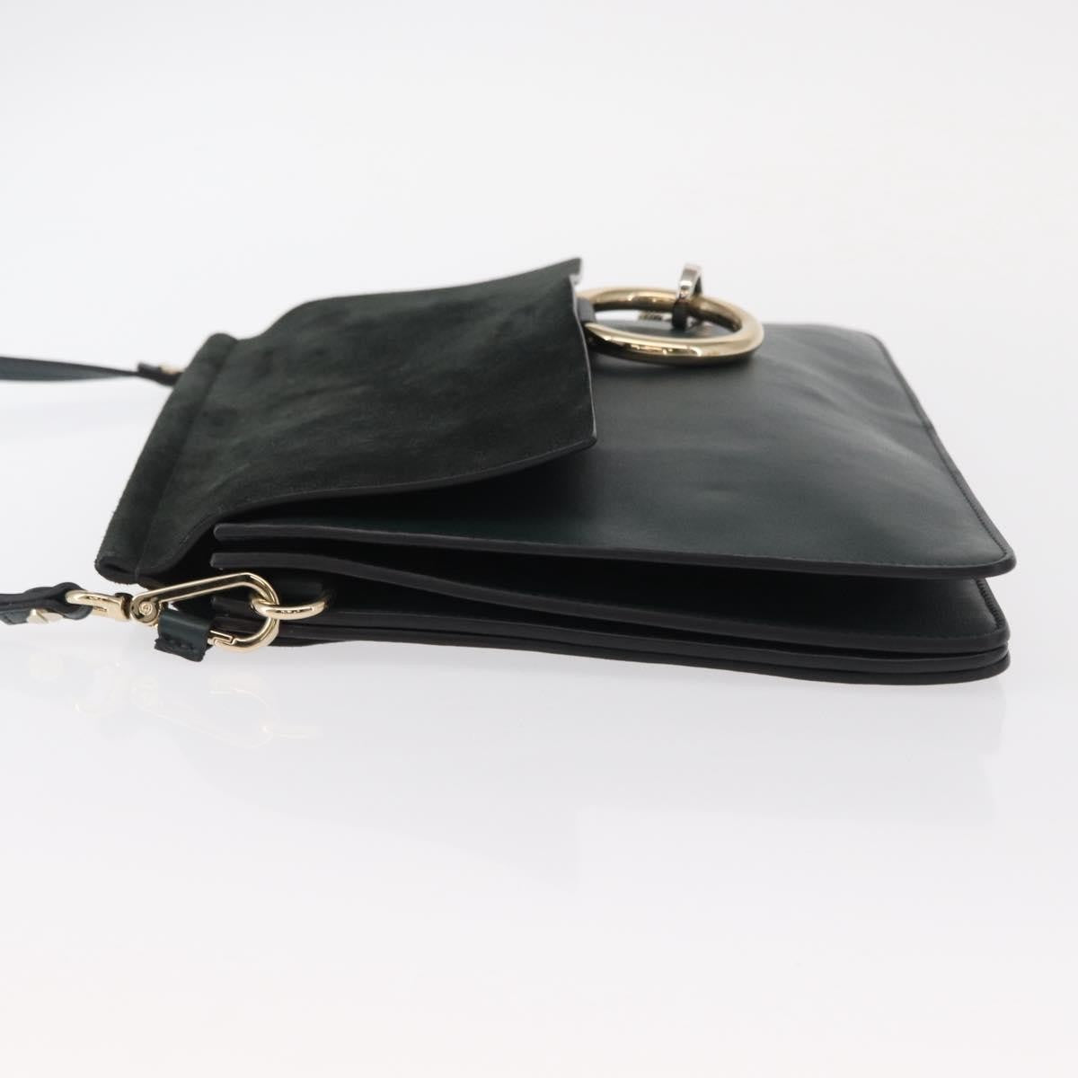 Chloe Faye Shoulder Bag Leather and Suede, KHAKI, SUEDE, Shoulder bag