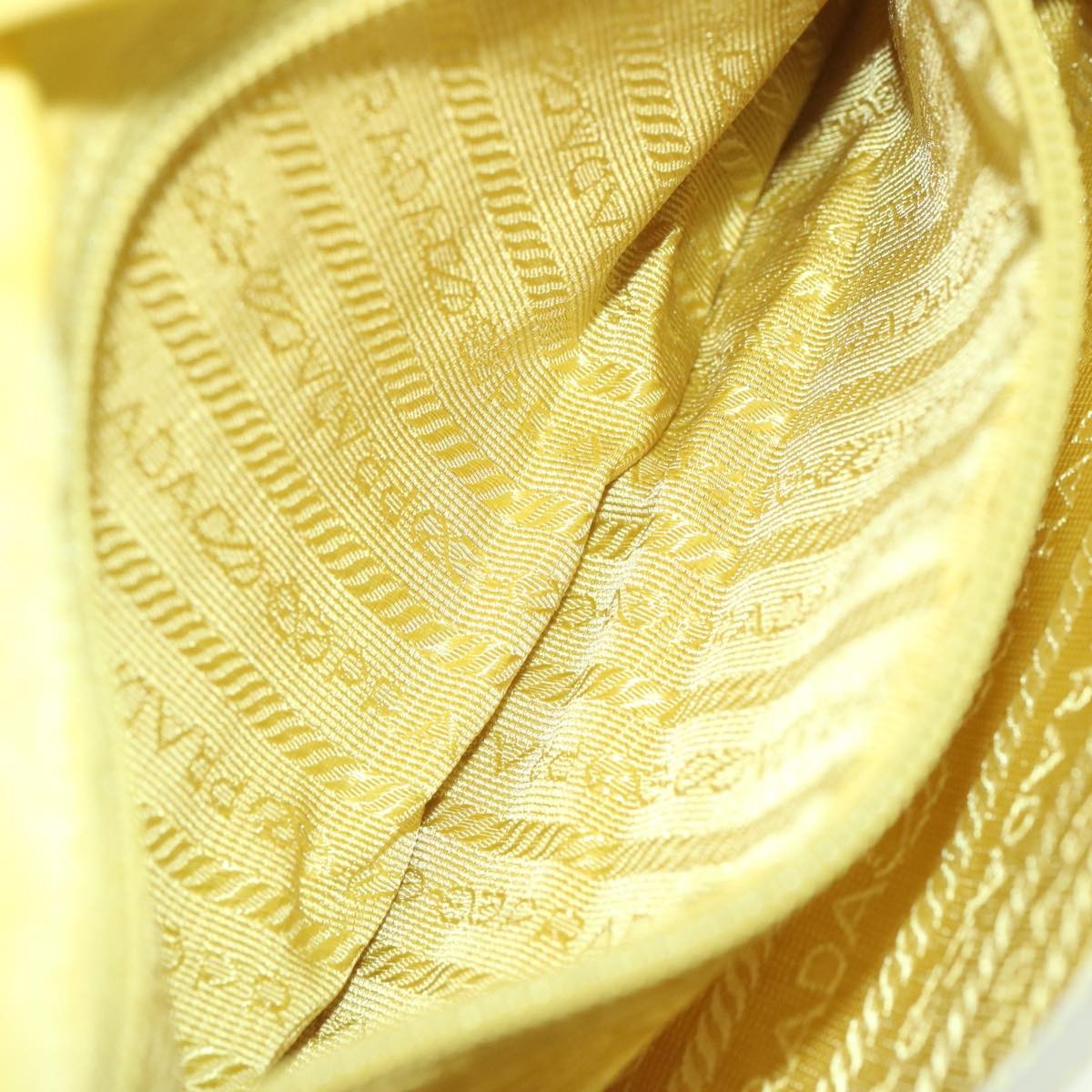 Prada Vintage Shoulder Bag Tessuto, Yellow, Nylon, Shoulder Bag