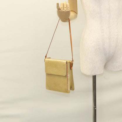 Louis Vuitton Mott Handbag Monogram Vernis, Beige, Patent Leather, Clutch