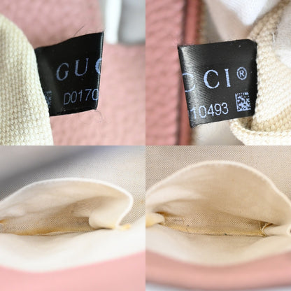 Gucci Swing Tote Leather, PINK, LEATHER, Tote bag