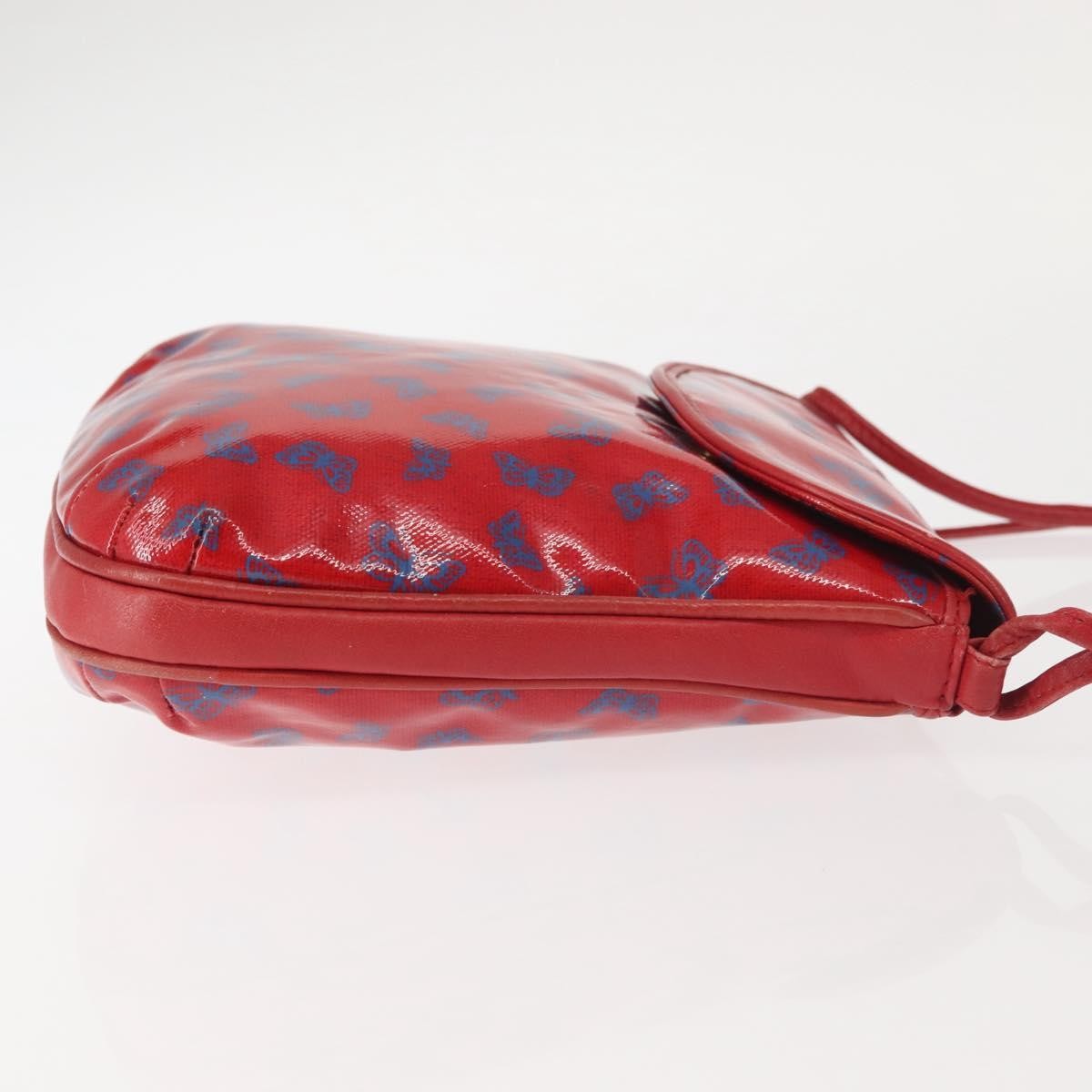 Bottega Veneta Butterfly shoulder bag PVC with Leather, RED, PVC, Shoulder bag
