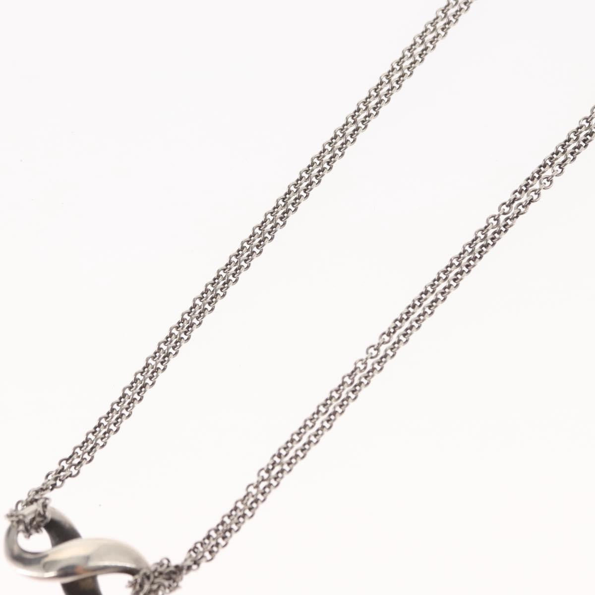 Tiffany & Co. Infinity Double Chain Pendant Necklace Silver, SILVER, SILVER, Necklace