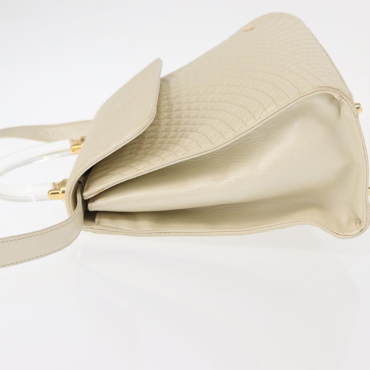 Bally Vintage Handbag Quilted Leather, BEIGE, LEATHER, Handbag