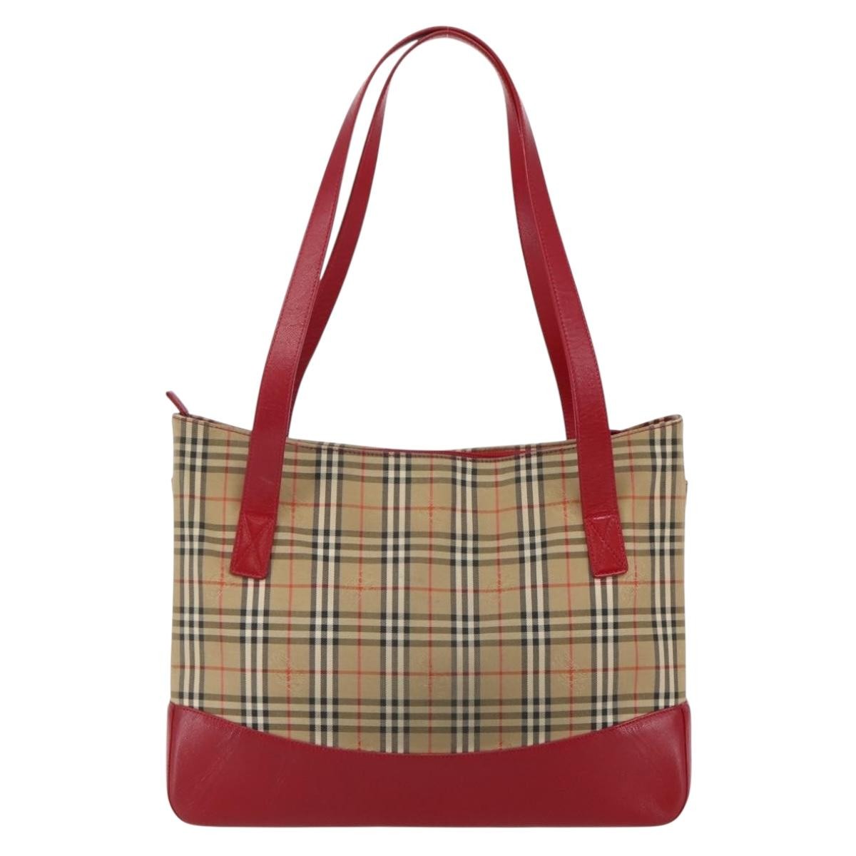 Burberry Nova Check Tote canvas check pattern, BEIGE, CANVAS, Tote bag