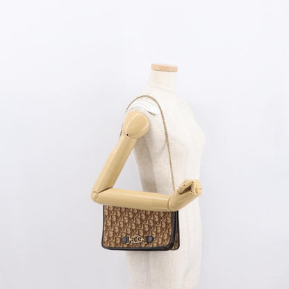 Christian Dior Vintage Trotter Shoulder Bag Canvas, BEIGE, CANVAS, Shoulder bag