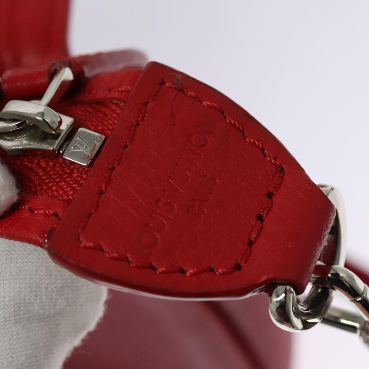 Louis Vuitton Essential Cuir Boheme Handbag Leather, RED, LEATHER, Shoulder bag