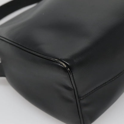 Celine Circle Logo Handbag Leather, BLACK, LEATHER, Handbag