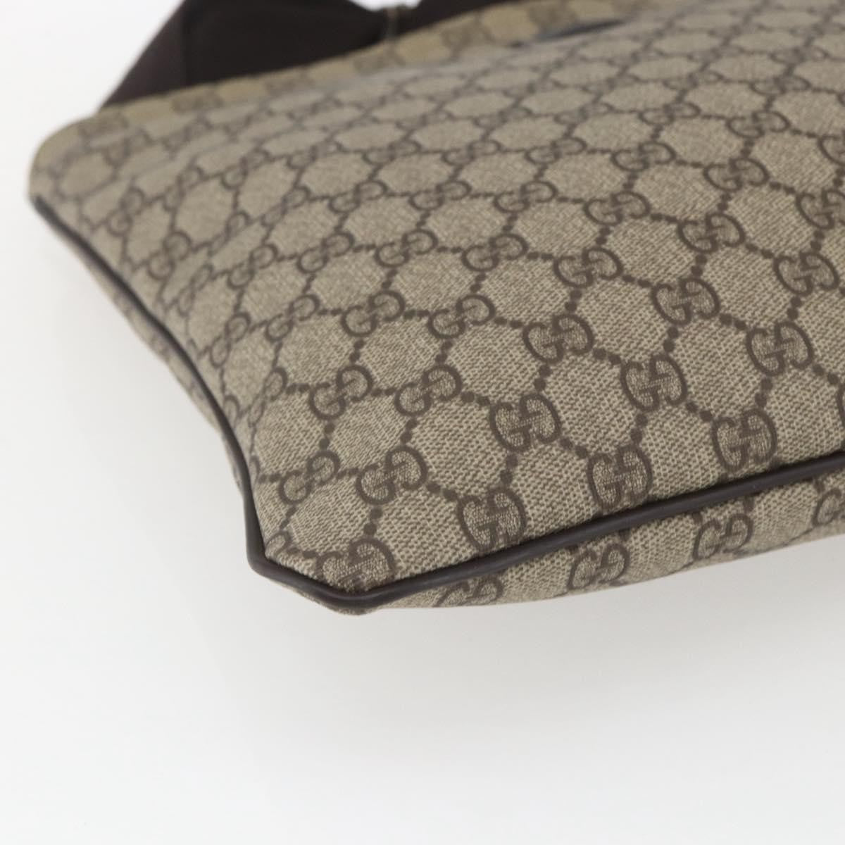 Gucci Zip Top Messenger Bag GG Coated Canvas, BEIGE, CANVAS, Shoulder bag