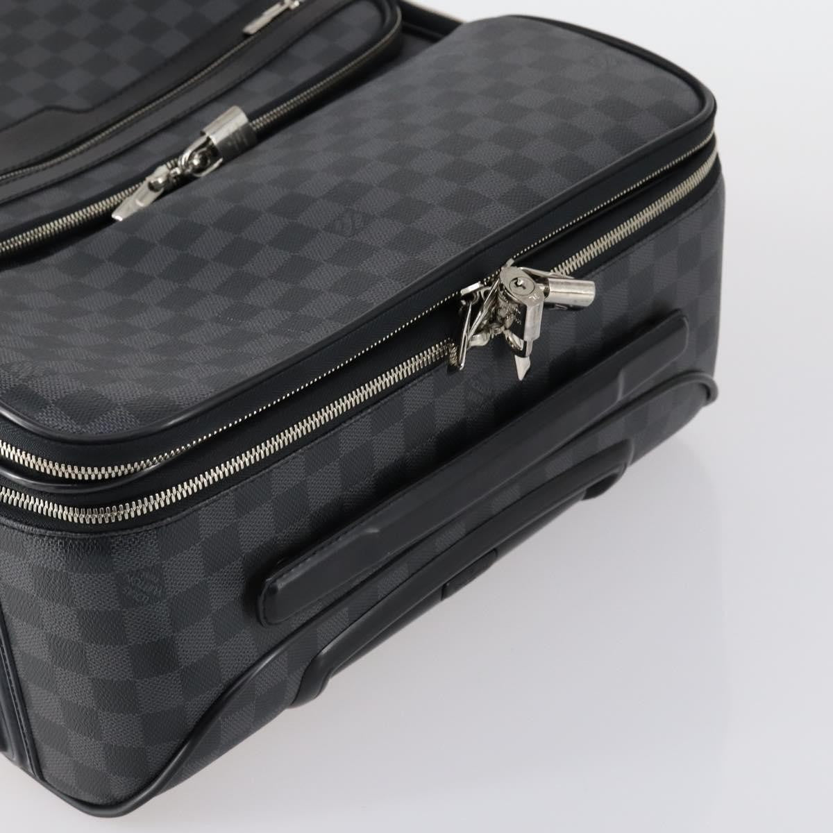 Louis Vuitton Pegase Luggage Damier Graphite, BLACK, CANVAS, Travel bag