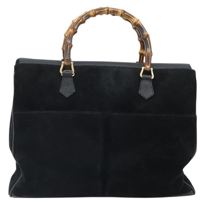 Gucci Bamboo tote bag Suede, Black, Suede, Tote Bag