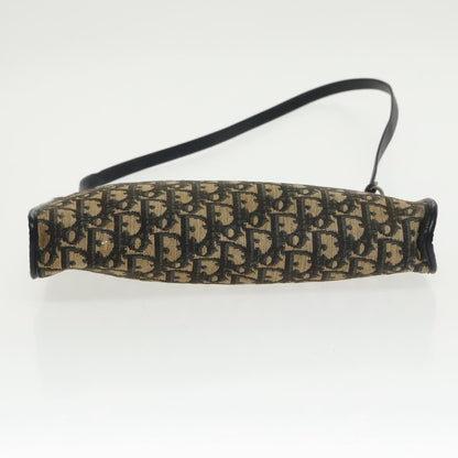 Christian Dior Vintage Trotter Shoulder Bag Canvas, NAVY, CANVAS, Shoulder bag