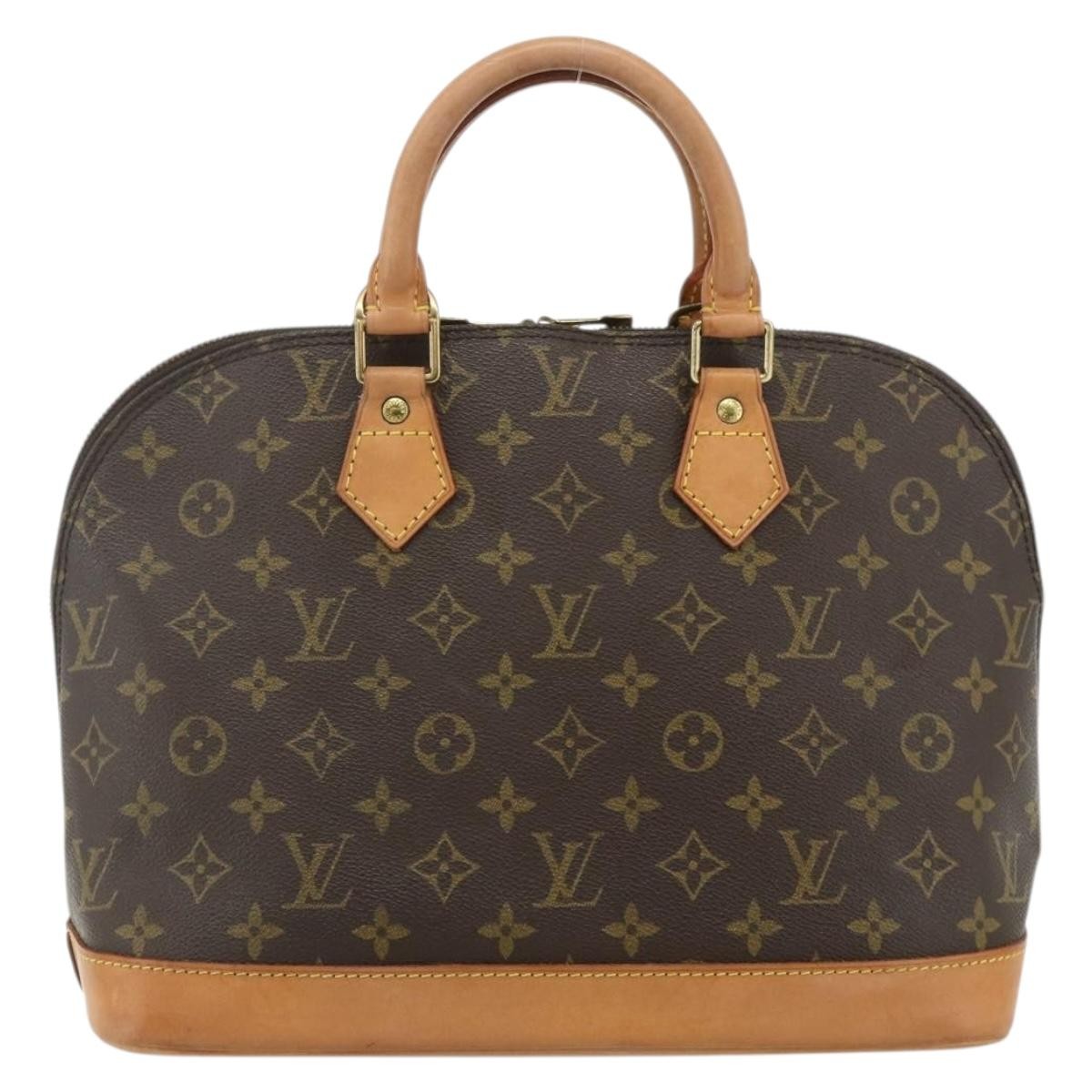 Louis Vuitton Alma Handbag Monogram Canvas, Brown, Canvas, Handbag
