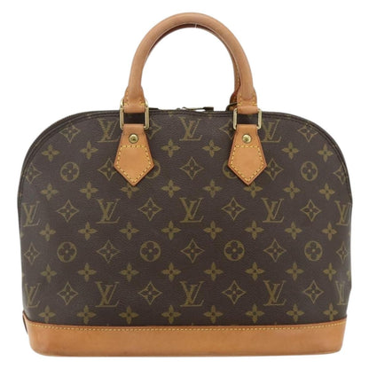 Louis Vuitton Alma Handbag Monogram Canvas, Brown, Canvas, Handbag