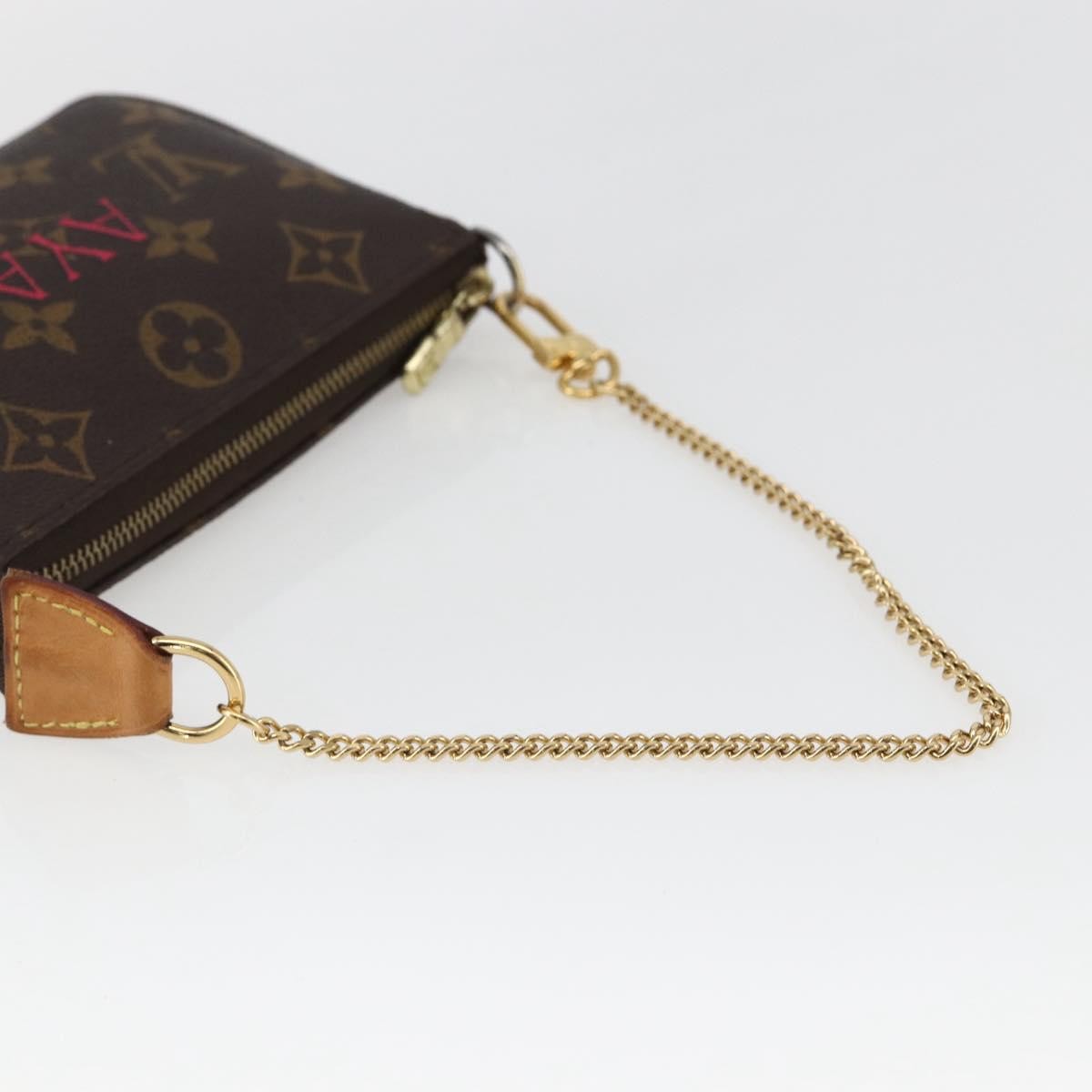 Louis Vuitton Mini pochette accessoires Canvas, BROWN, CANVAS, Clutche & pouche
