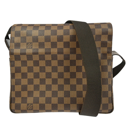 Louis Vuitton Naviglio Handbag Damier, BROWN, CANVAS, Shoulder bag