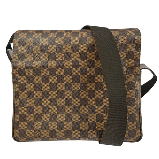 Louis Vuitton Naviglio Handbag Damier, BROWN, CANVAS, Shoulder bag