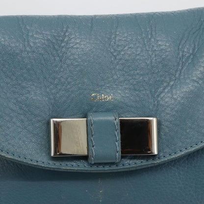 Chloe Lily Handbag Leather, Blue, Leather, Handbag