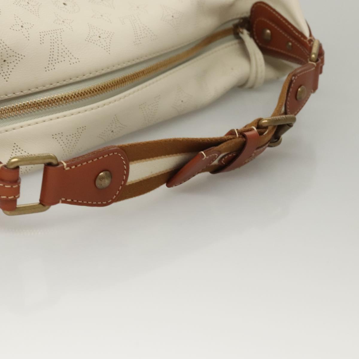 Louis Vuitton Onatah Hobo Mahina Leather, BEIGE, LEATHER, Shoulder bag