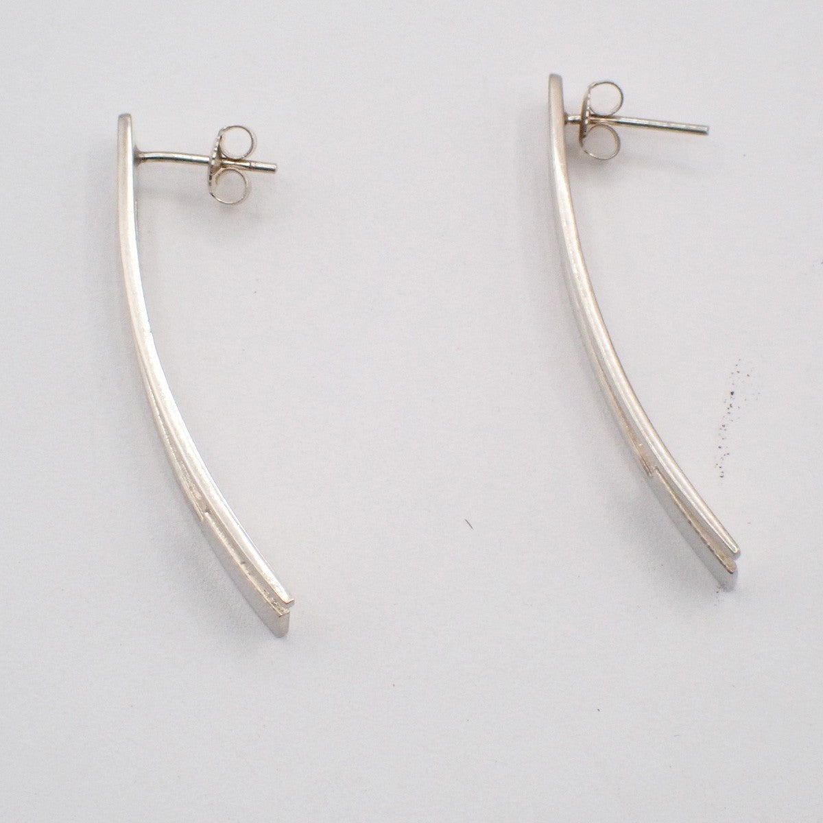 Gucci G Logo Long Studs Earrings Silver 925, Silver, Silver, Earrings