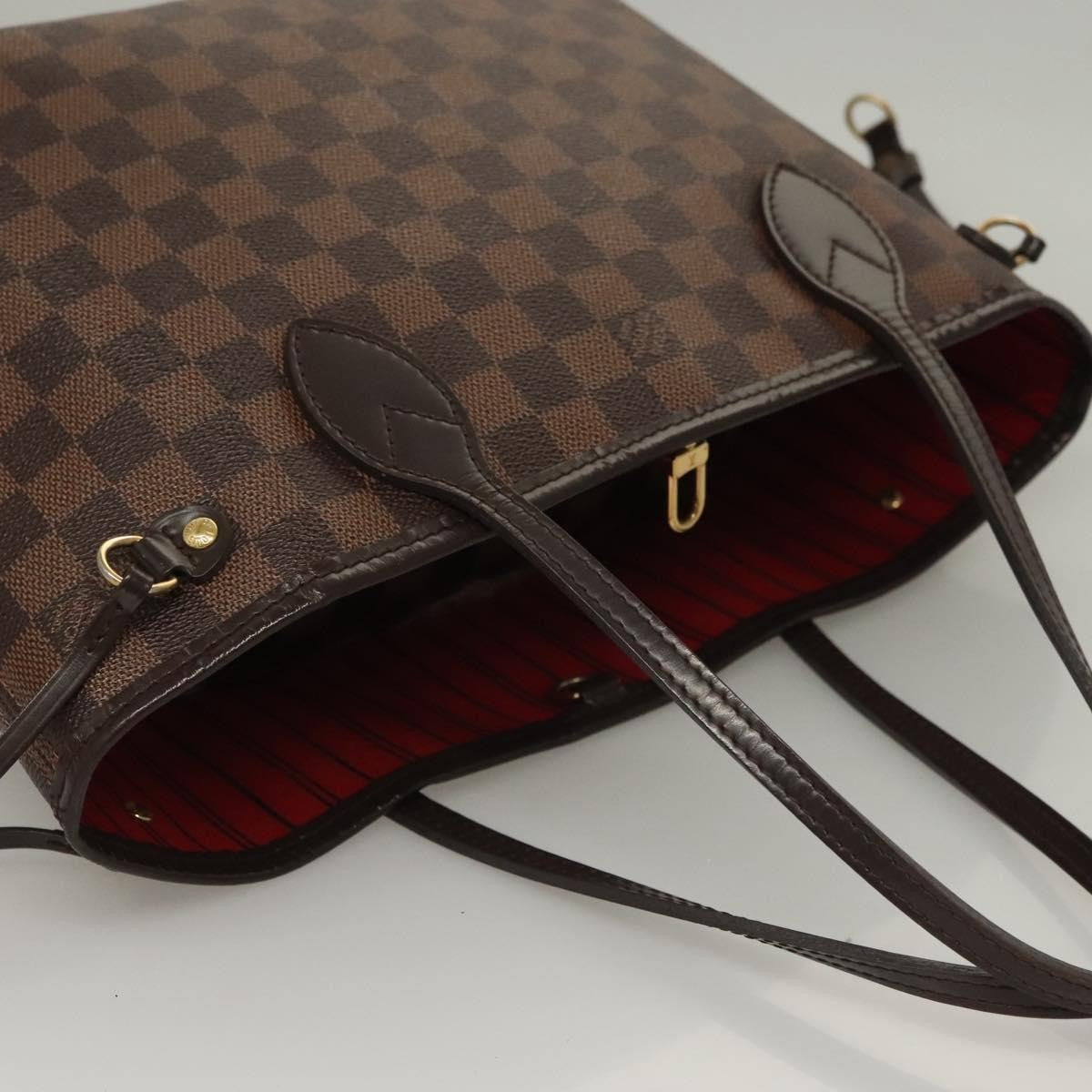 Louis Vuitton Neverfull Tote Damier, BROWN, CANVAS, Tote bag