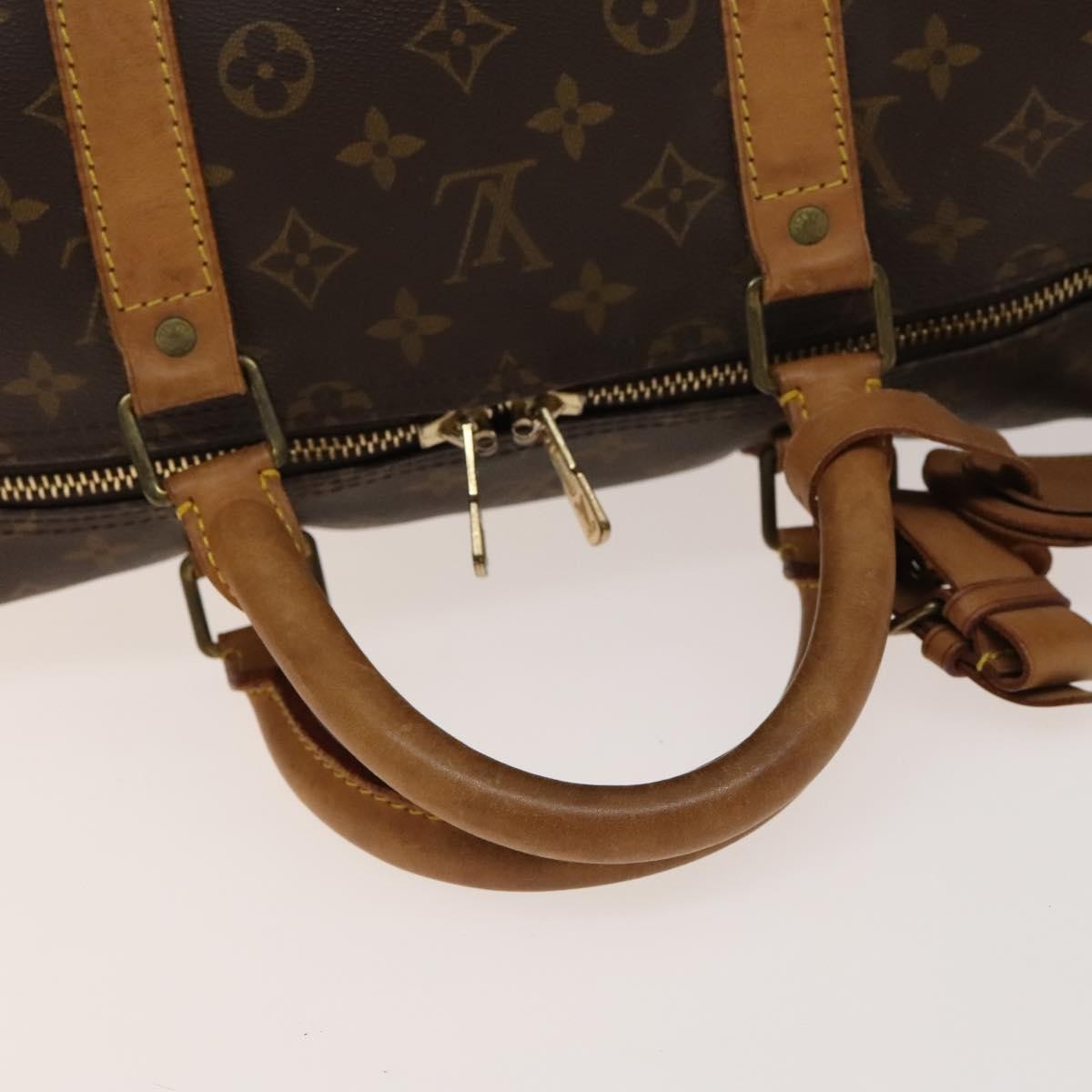 Louis Vuitton Keepall Bag Monogram Canvas, BROWN, CANVAS, Travel bag