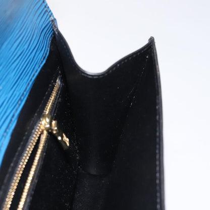 Louis Vuitton Art Deco Clutch Epi Leather, BLUE, LEATHER, Clutche & pouche