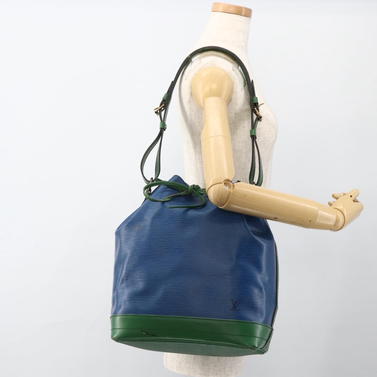 Louis Vuitton Bicolor Noe Handbag Epi Leather, Blue, Leather, Shoulder Bag