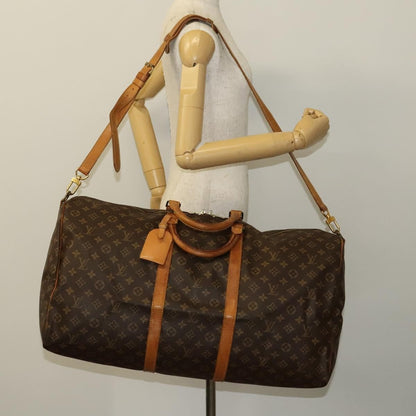 Louis Vuitton Keepall Bandouliere Bag Monogram Canvas, BROWN, CANVAS, Travel bag