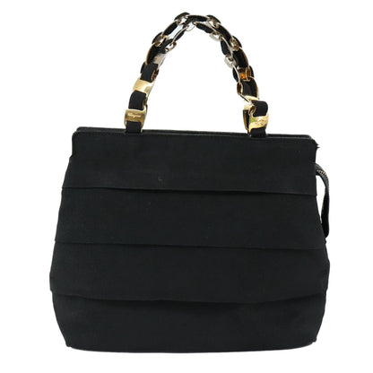 Salvatore Ferragamo Vala Handbag Canvas, BLACK, CANVAS, Handbag