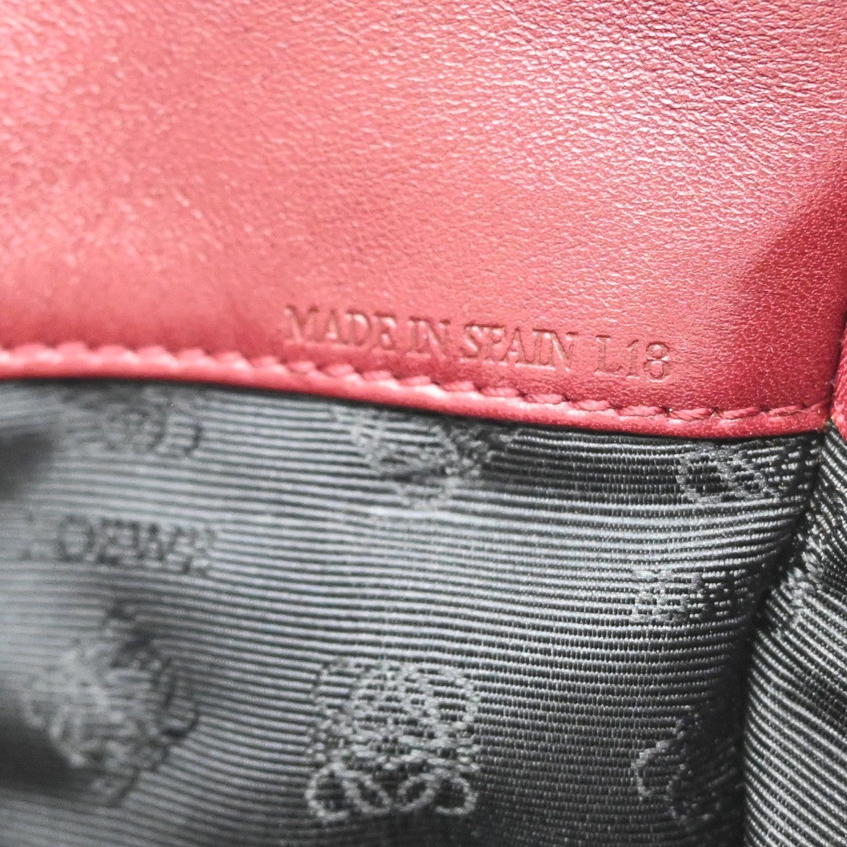 Loewe Anagram Tote Suede, RED, SUEDE, Tote bag