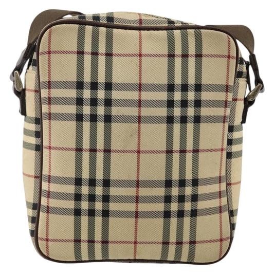 Burberry Zip Messenger Bag Nova check Canvas and Leather, BEIGE, CANVAS, Shoulder bag