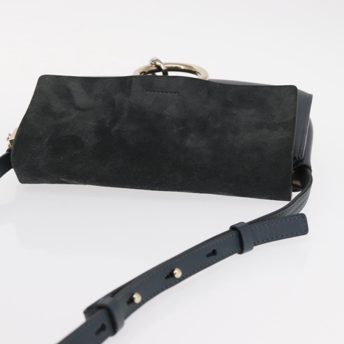 Chloe Faye Shoulder Bag Leather and Suede, GREEN, SUEDE, Shoulder bag