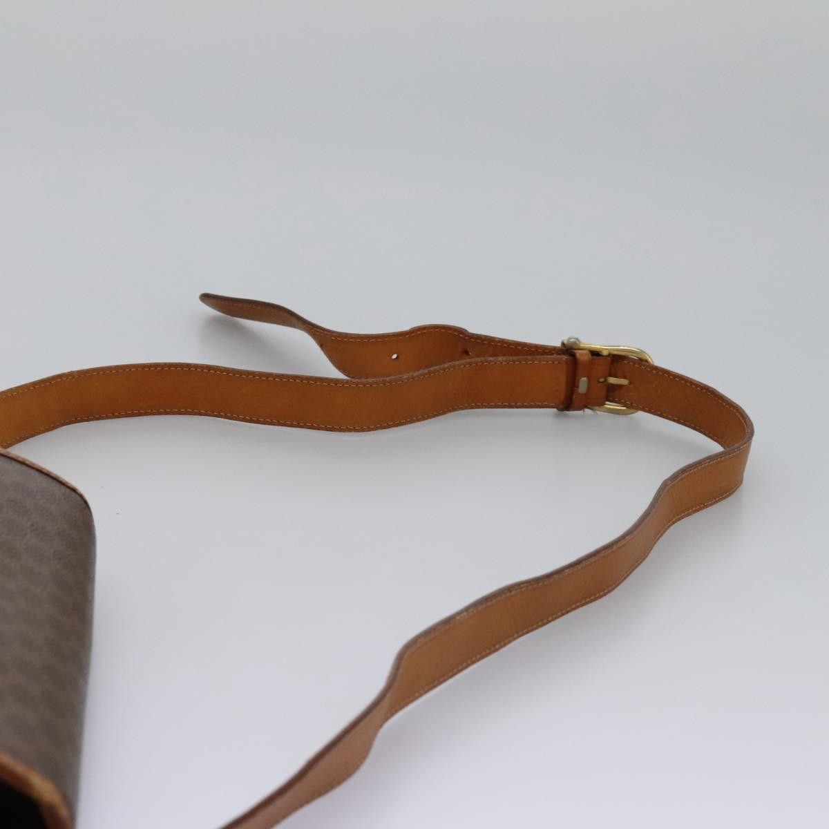 Celine Macadam Shoulder Bag PVC Leather, BROWN, CANVAS, Shoulder bag