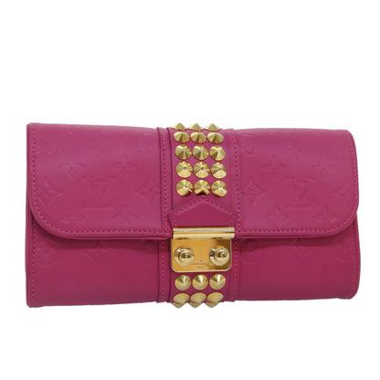 Louis Vuitton Courtney Clutch Embossed Leather, PINK, LEATHER, Clutche & pouche