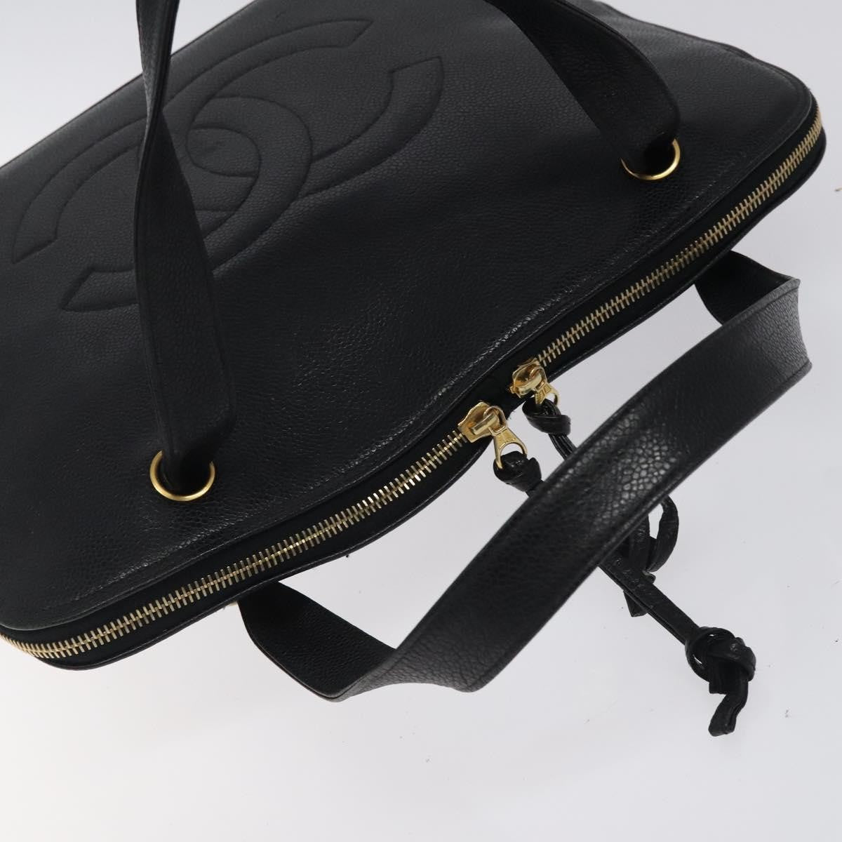 Chanel Vintage CC Dome Bag Caviar, Black, Calfskin, Handbag