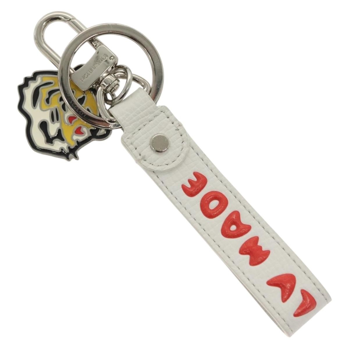 Louis Vuitton Animal Family Bag Charm and Key Holder Metal with Leather, WHITE, METAL, Charms and Keychains