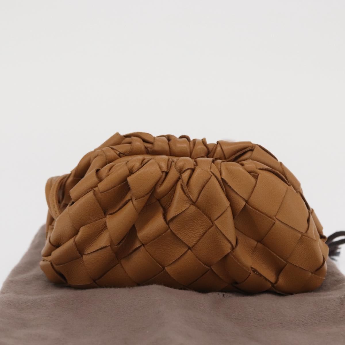 Bottega Veneta The Pouch Coin Purse Intrecciato Nappa, Brown, Leather, Clutch