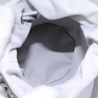 Louis Vuitton Chalk Nano Bag Limited Edition Logo Story Monogram Canvas, Gray, Canvas, Clutch