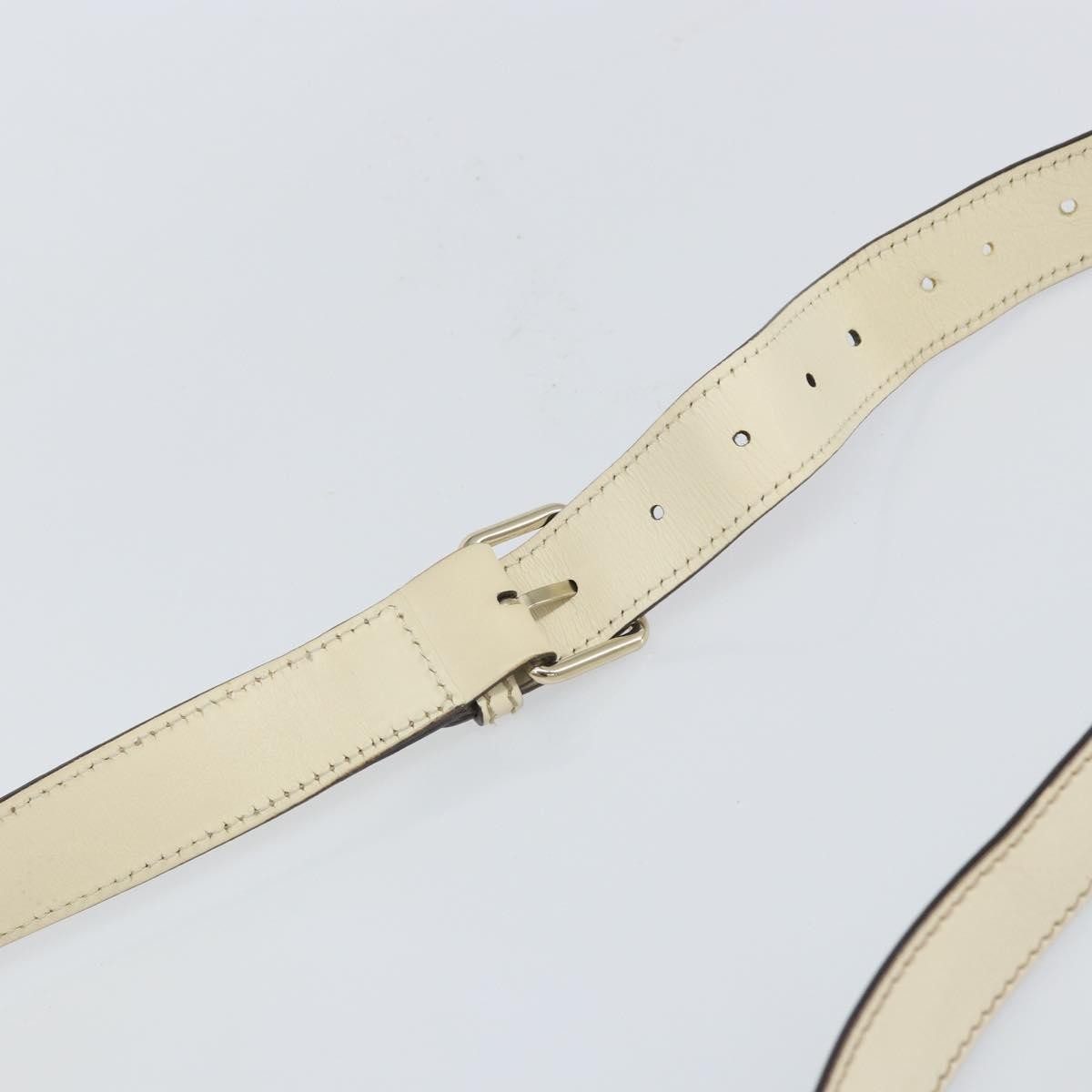 Gucci Double Buckle Flap Messenger Bag GG Coated Canvas with Leather, BEIGE, PVC, Shoulder bag