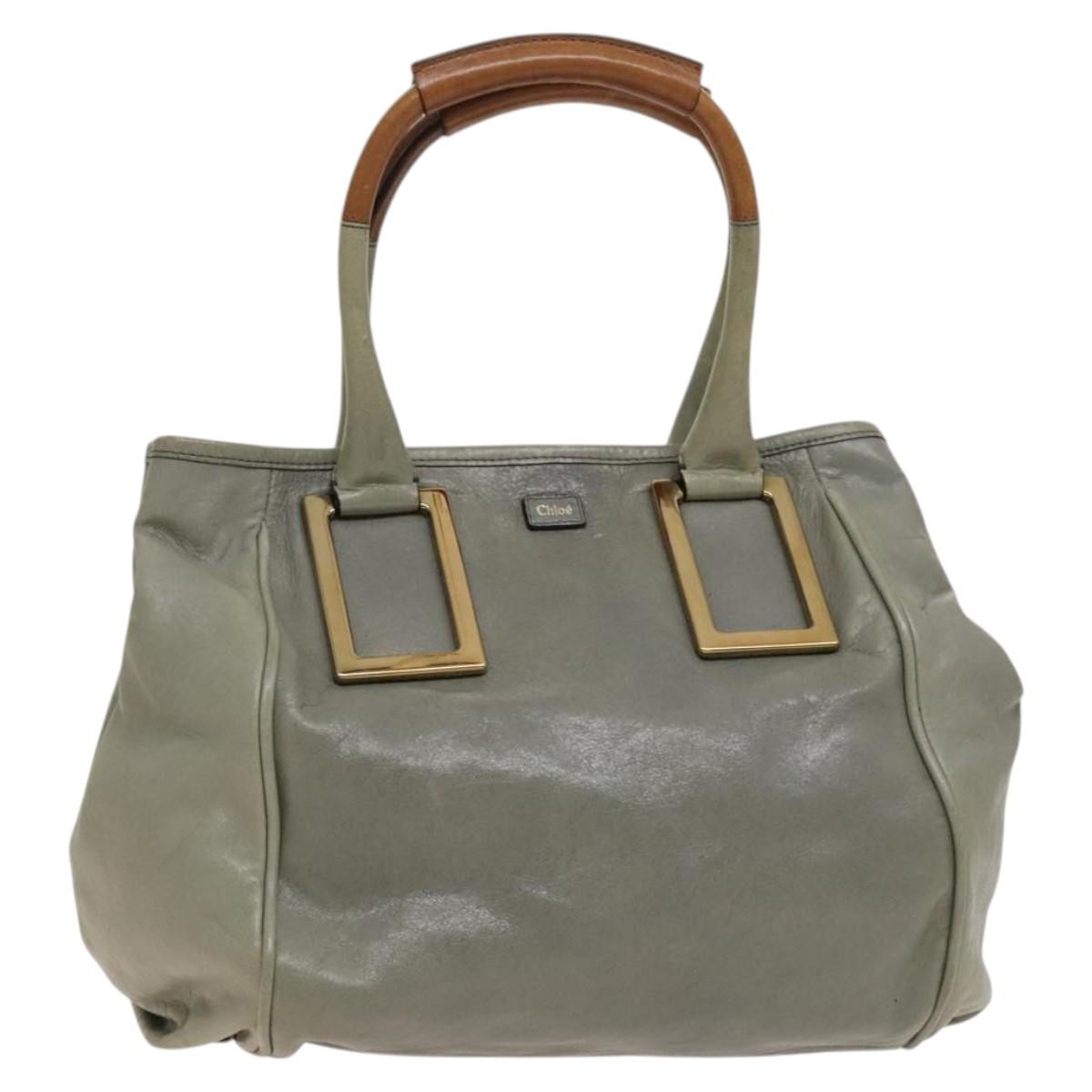 Chloe Ethel Handbag Leather, GRAY, LEATHER, Handbag