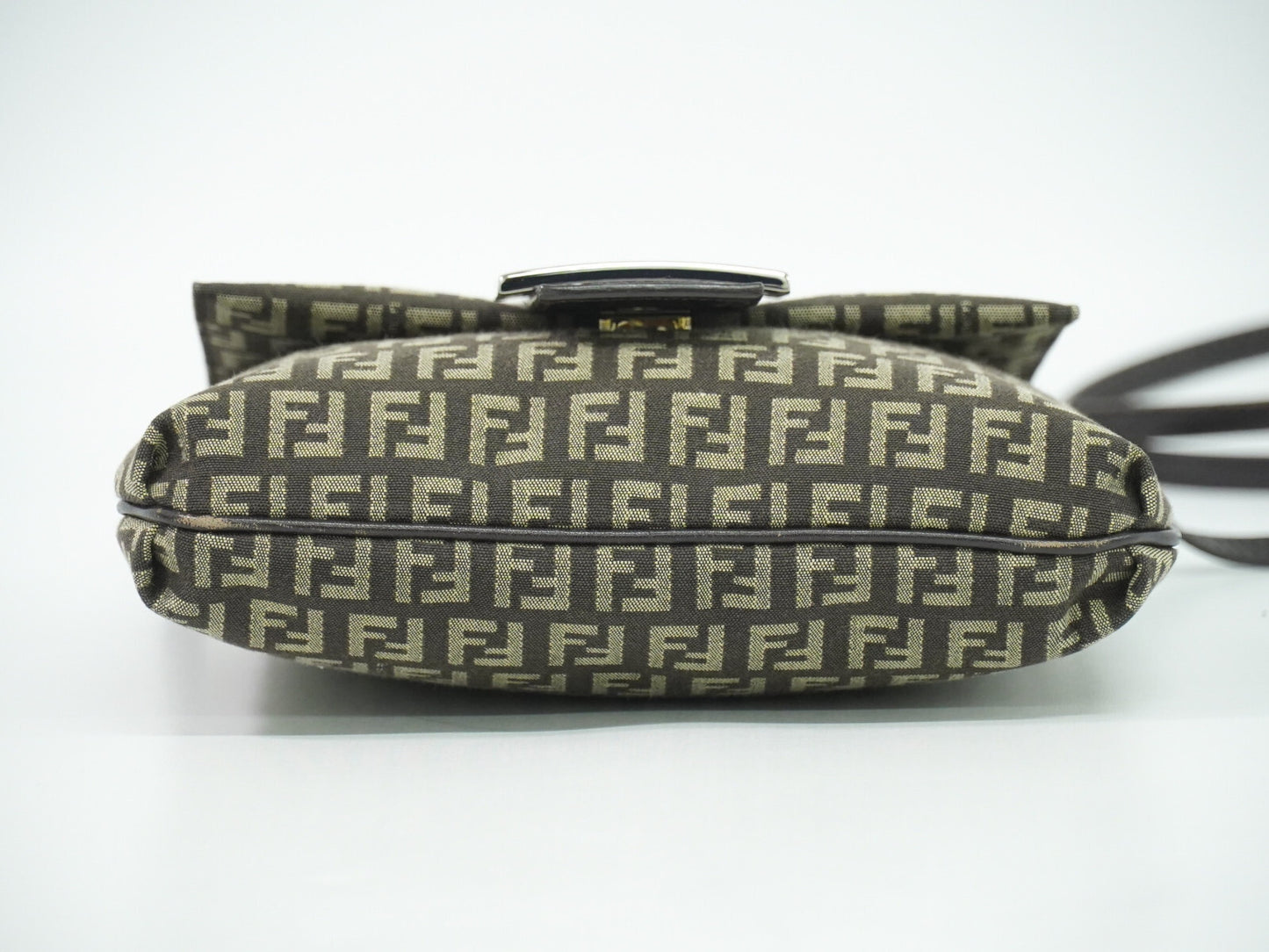 Fendi Mamma Baguette Shoulder Bag Canvas, BROWN, CANVAS, Shoulder bag