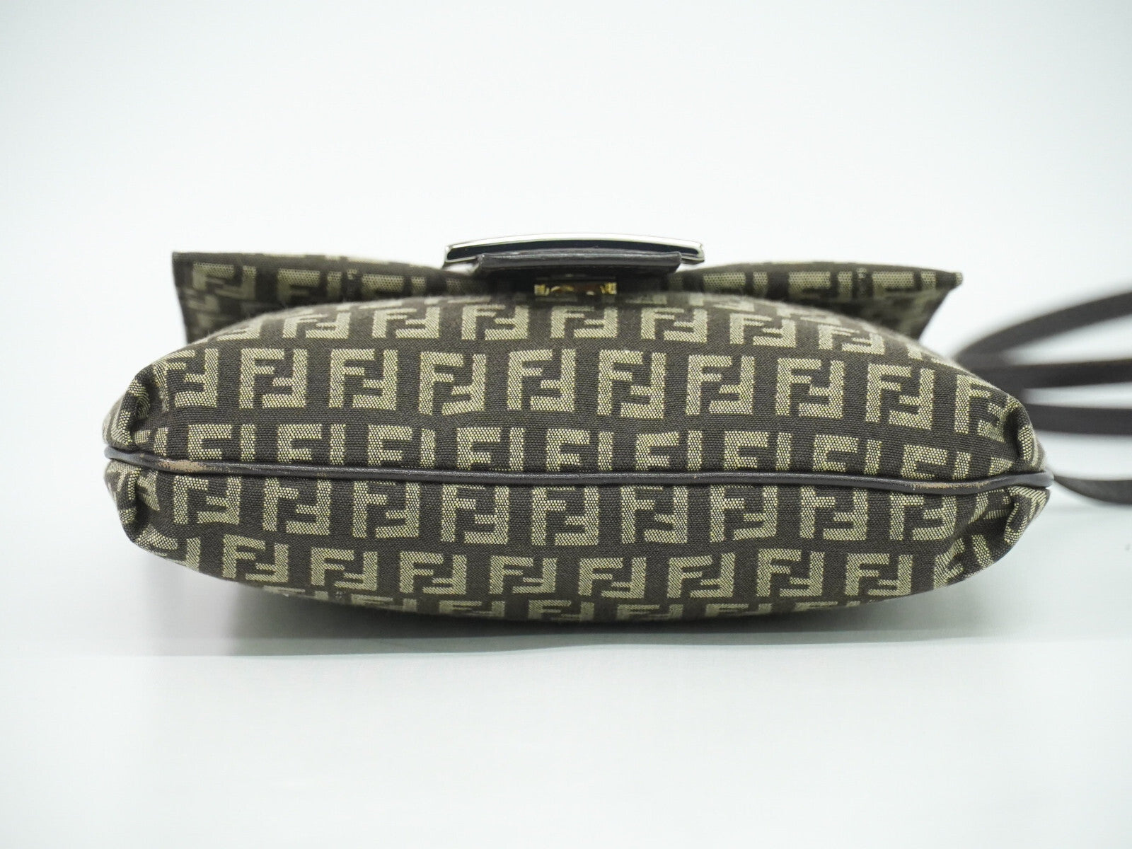 Fendi Mamma Baguette Shoulder Bag Canvas, BROWN, CANVAS, Shoulder bag