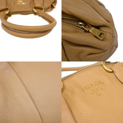 Prada Tote Vitello Daino Vitello Daino, Beige, Leather, Shoulder Bag