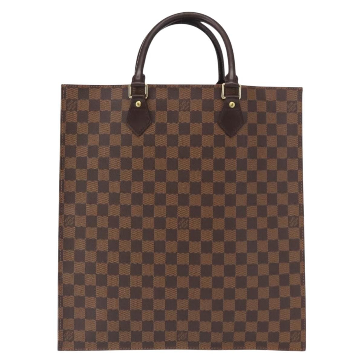 Louis Vuitton Sac Plat Bag Damier, BROWN, CANVAS, Handbag
