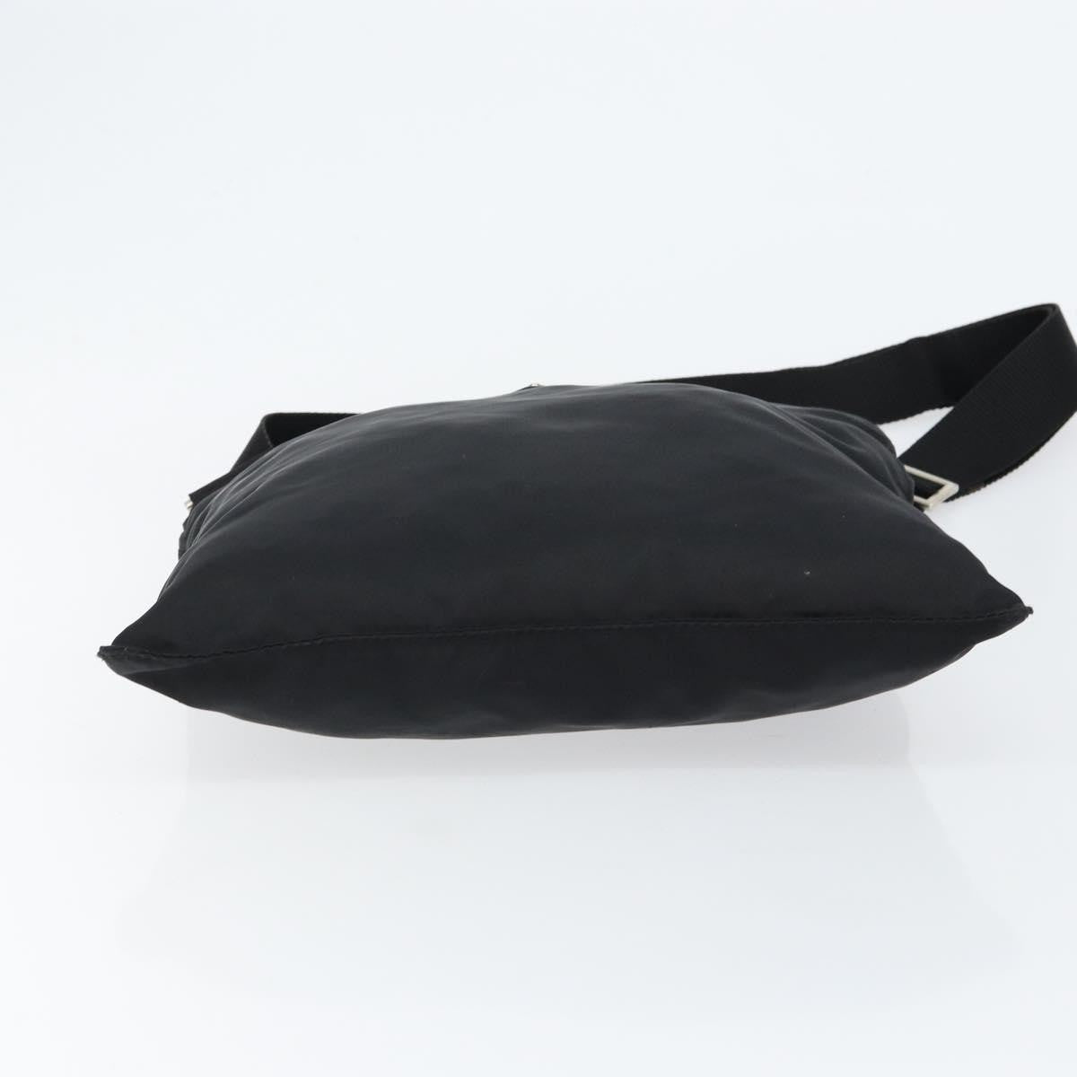 Prada Flat Messenger Bag Tessuto, BLACK, NYLON, Shoulder bag