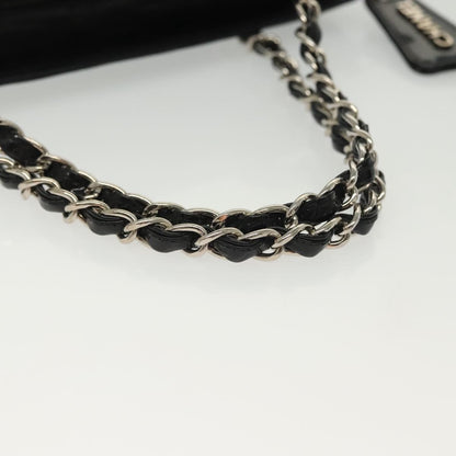 Chanel Vintage CC Lock Pocket Chain Tote Patent, BLACK, PATENT_LEATHER, Handbag